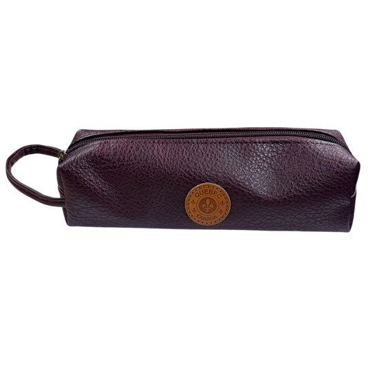 Quebec Vegan Leather Pencil Case/Travel Kit (24cm)