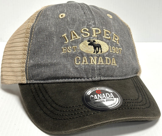 Jasper Baseball Hats - Stone Washed Vintage Moose Meshback