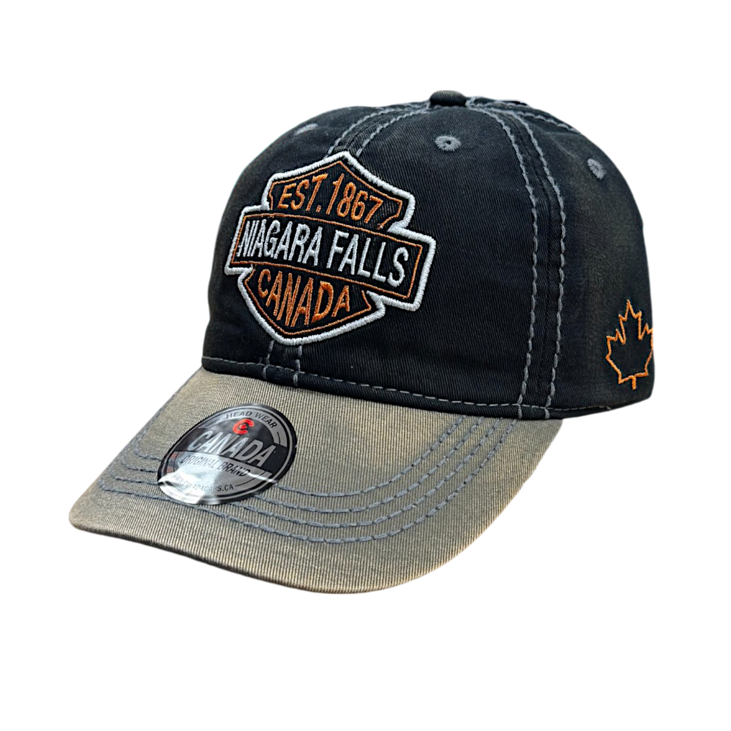 Niagara Falls - Baseball Hats Washed Vintage Black/Brown