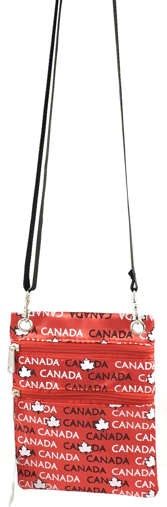 Canada Satin Passport Neck Wallet - Crossbody