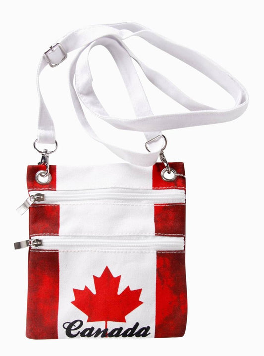 Canada Canvas Passport Neck Wallet - Crossbody