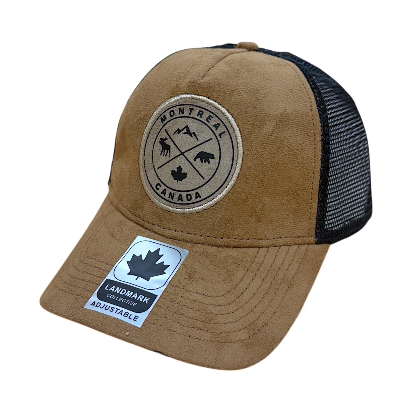 Montreal Meshback Hat with Velvet Fabric with Circle 3D Patch