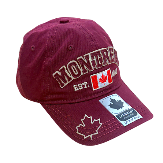 Montreal Baseball Hats - Cotton w/ Applique Embroidery