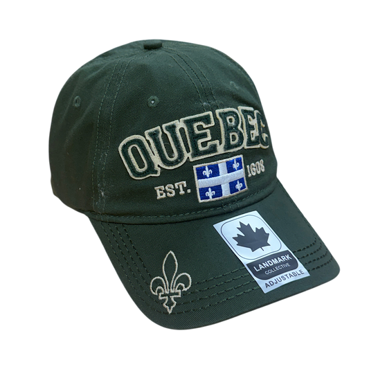 Quebec Baseball Hats - Cotton w/ Applique Embroidery