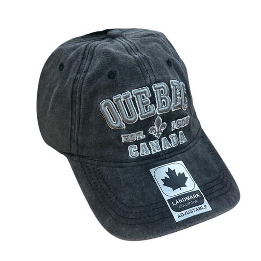 Baseball Cap, Retro Wash - Quebec