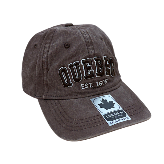 Quebec Baseball Hats Washed Tone-on-Tone