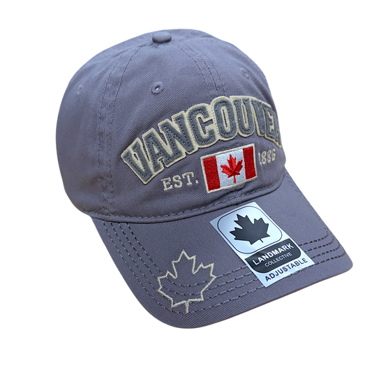 Vancouver Baseball Hats - Cotton w/ Applique Embroidery