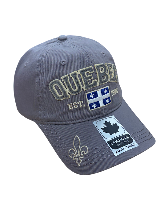 Quebec Baseball Hats - Cotton w/ Applique Embroidery