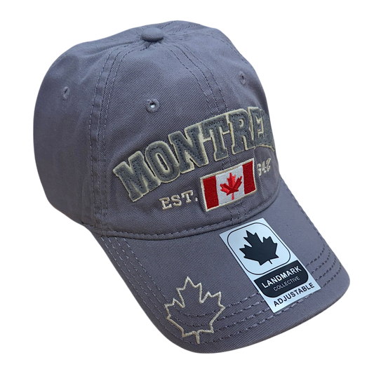 Montreal Baseball Hats - Cotton w/ Applique Embroidery