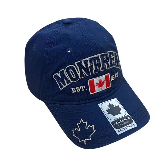 Montreal Baseball Hats - Cotton w/ Applique Embroidery