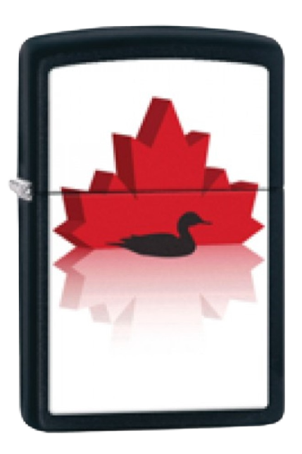 ZIPPO Lighters Souvenir 3D Maple Leaf (Black) (218-078224)