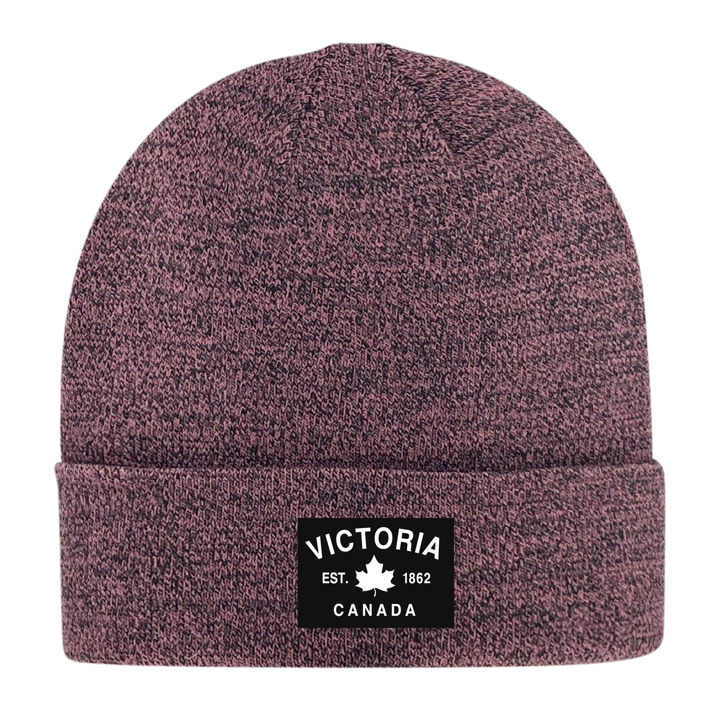 Victoria Fabric Patch Knit Toques - Heather Colours
