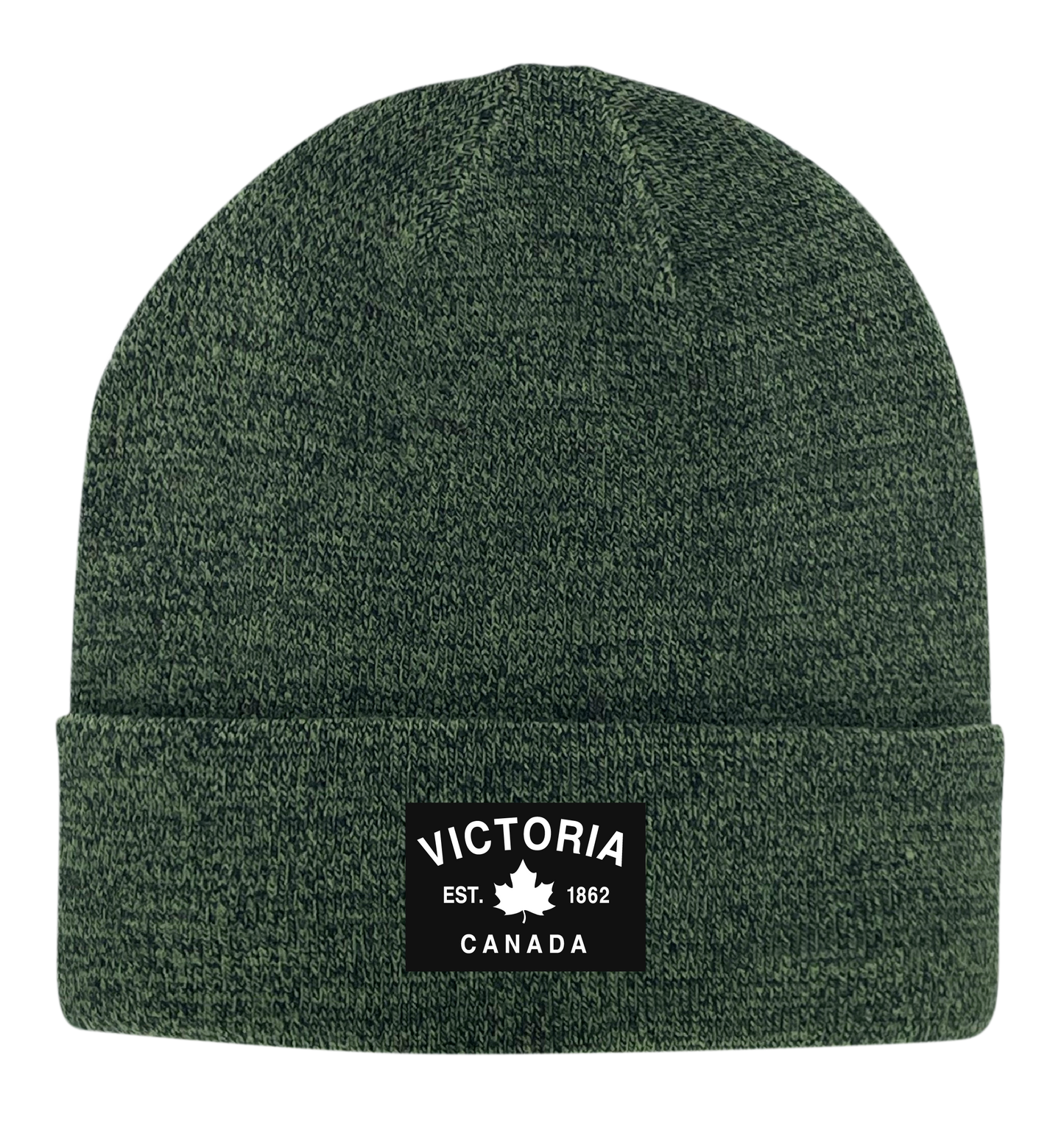 Victoria Fabric Patch Knit Toques - Heather Colours