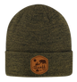 Knit Toque with Leather Patch - Victoria