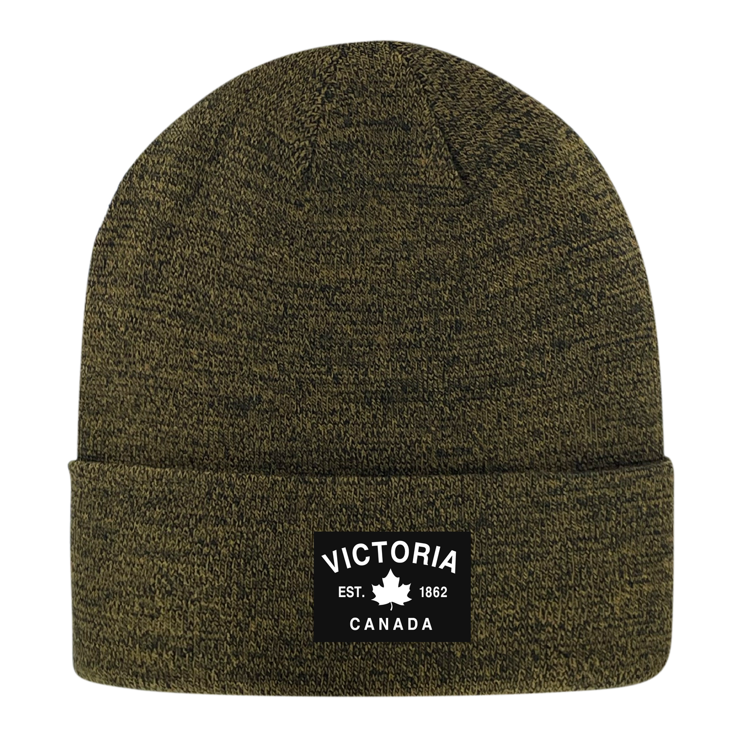 Victoria Fabric Patch Knit Toques - Heather Colours