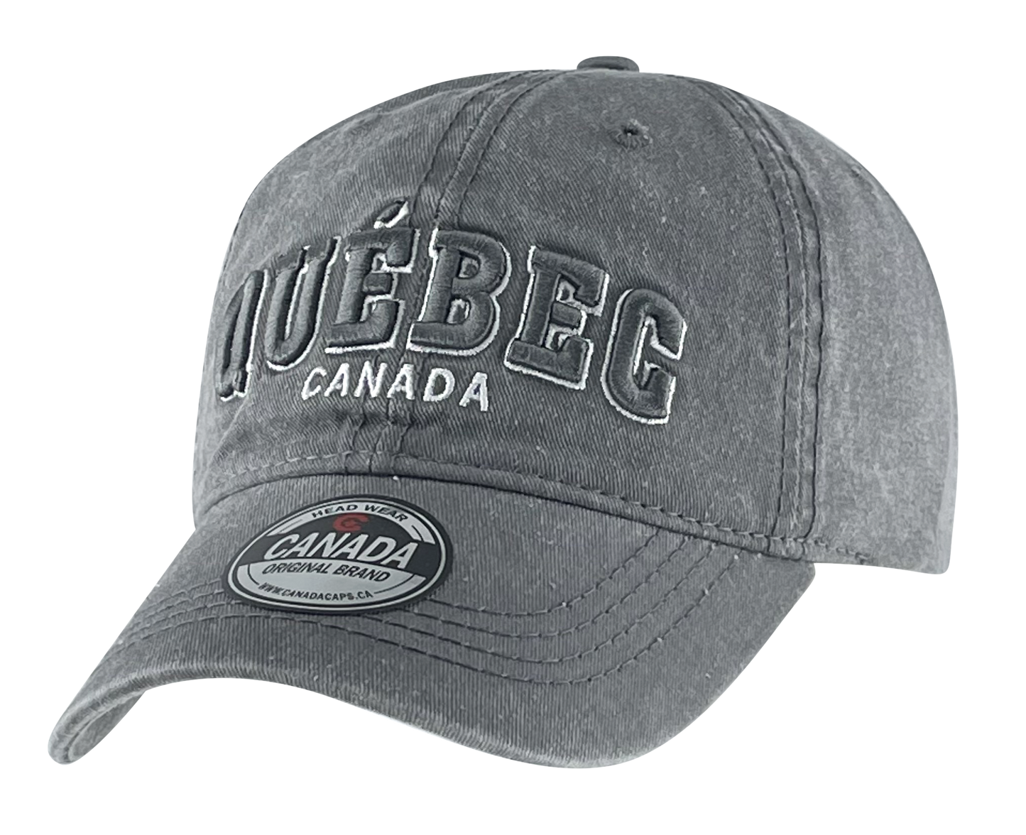 Quebec Baseball Hats Washed Tone-on-Tone