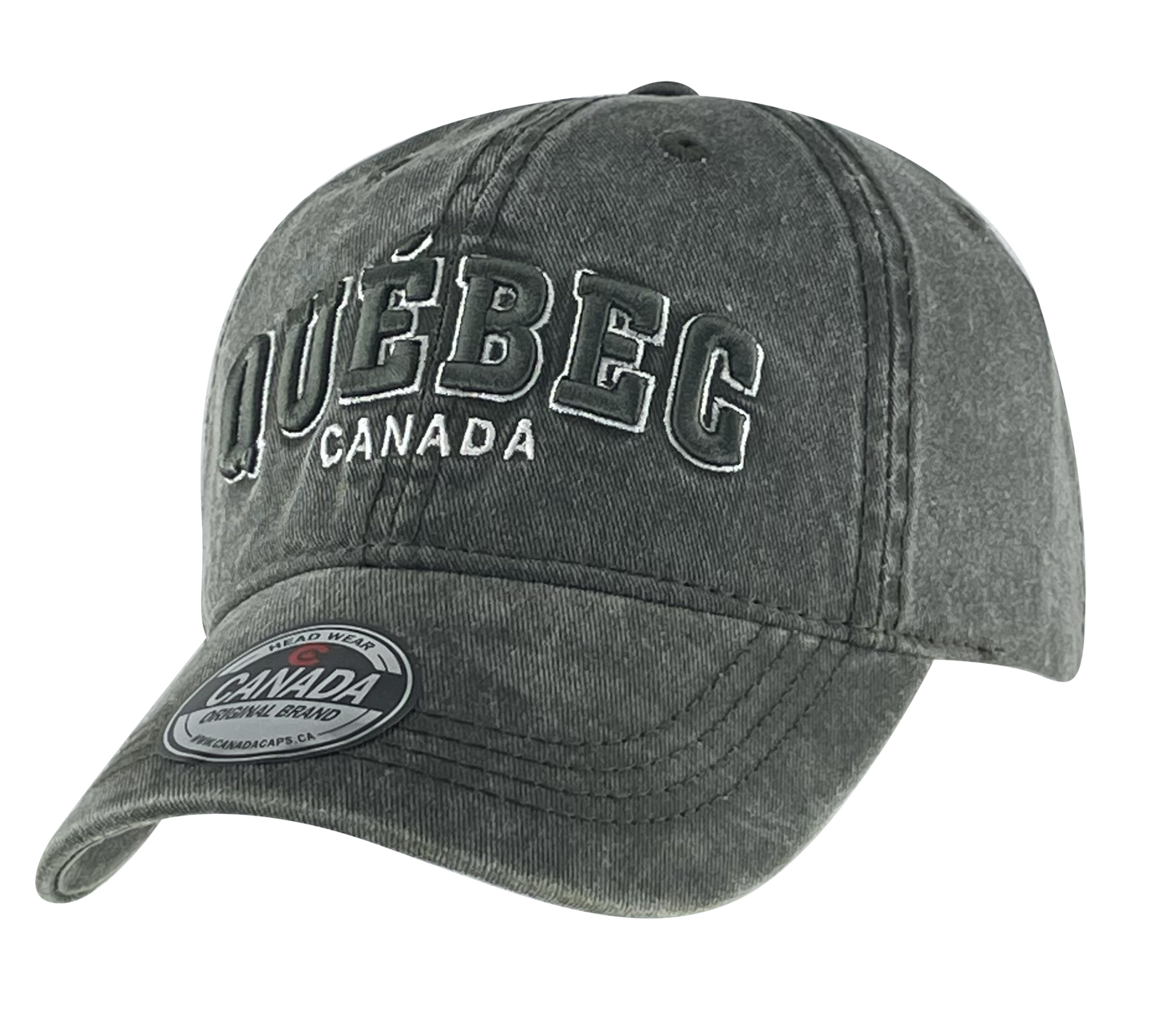 Quebec Baseball Hats Washed Tone-on-Tone