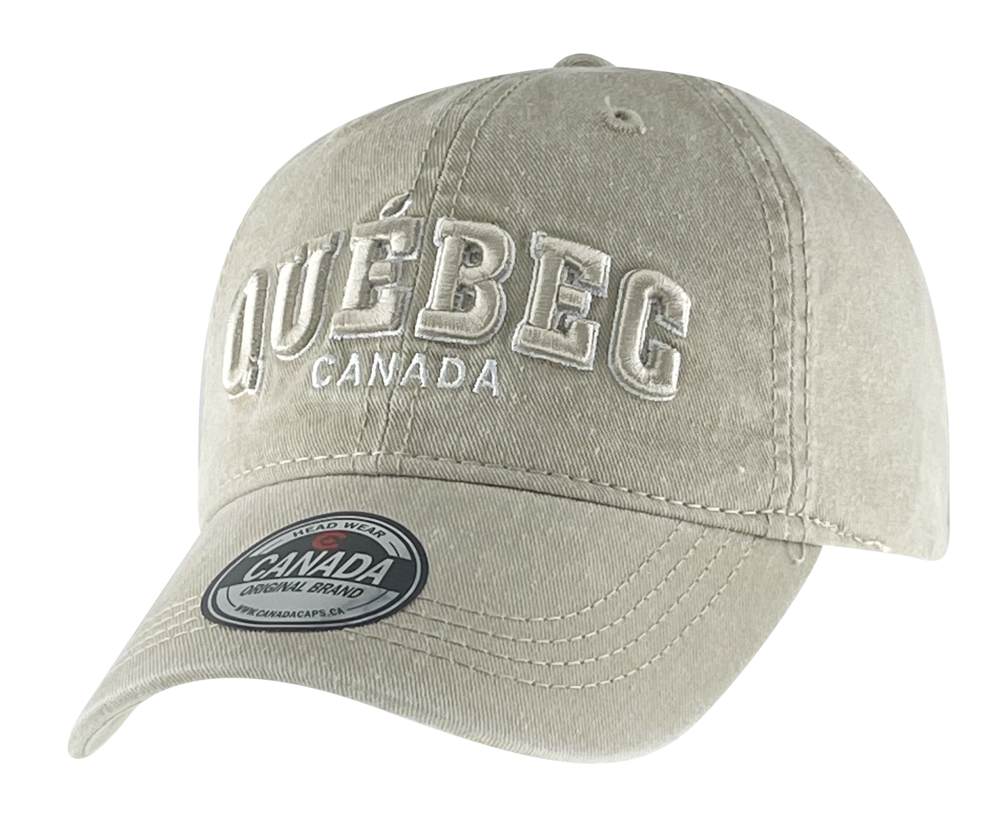 Quebec Baseball Hats Washed Tone-on-Tone