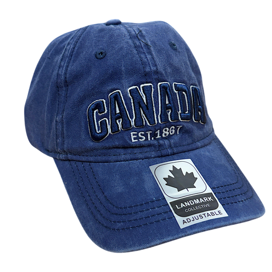Canada Baseball Hats Washed Tone-on-Tone