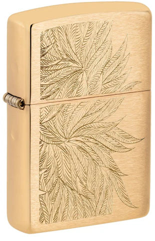 Zippo Gold Cannabis Engrave Design (46826)