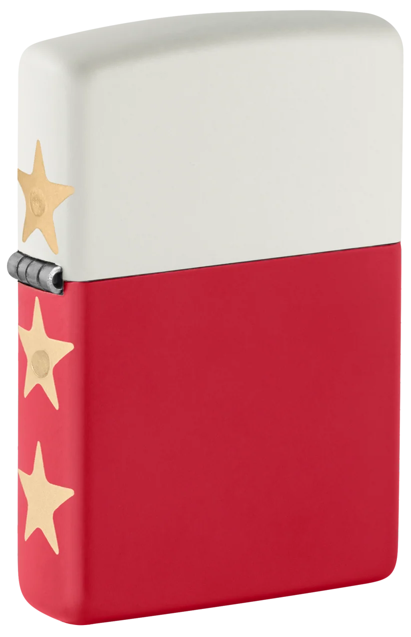 ZIPPO American 250 Base model White Top, Red Bottom with Blue Insert International (47294)