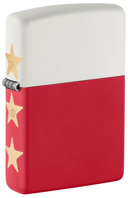 ZIPPO American 250 Base model White Top, Red Bottom with Blue Insert International (47294)