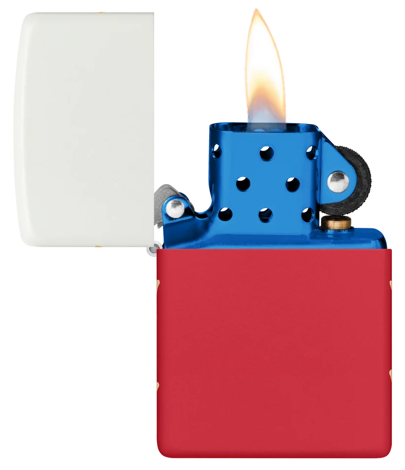 ZIPPO American 250 Base model White Top, Red Bottom with Blue Insert International (47294)