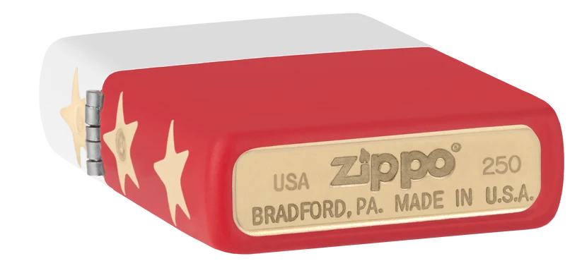 ZIPPO American 250 Base model White Top, Red Bottom with Blue Insert International (47294)