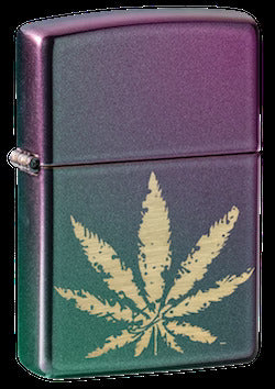 Zippo Iridescent Marijuana Leaf Design (49185)