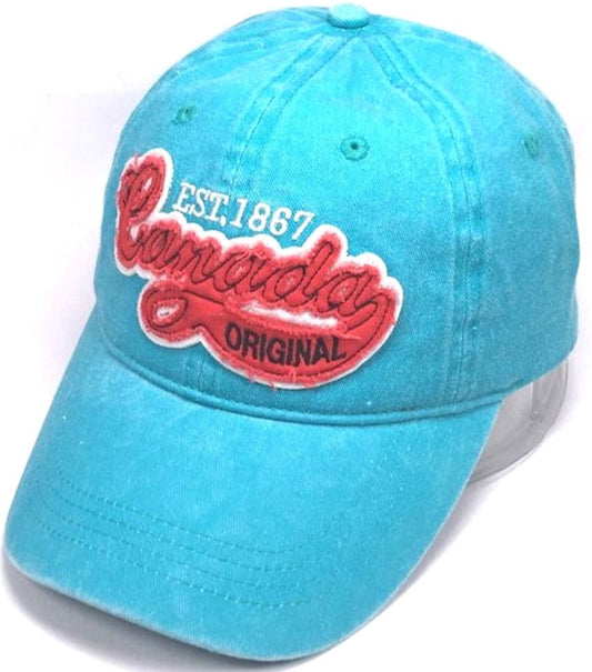 Canada Baseball Hats- Stone Washed Canada Retro Script