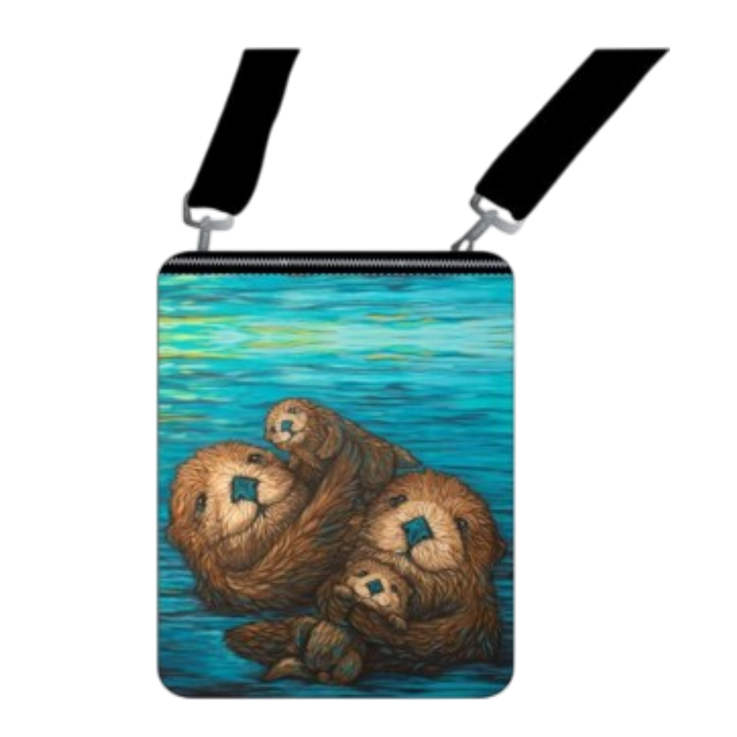 Licensed Canvas Crossbody - ARW - Otter Family