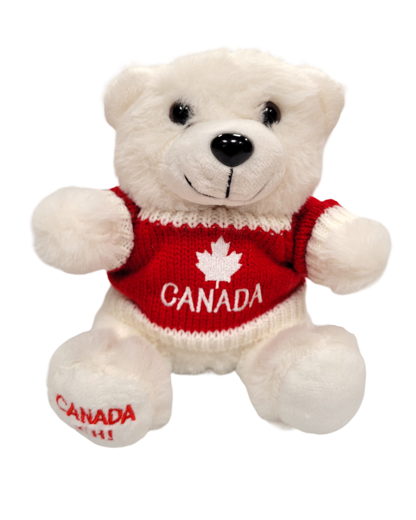 Canada 8” Furry Plush with Knitted Sweater