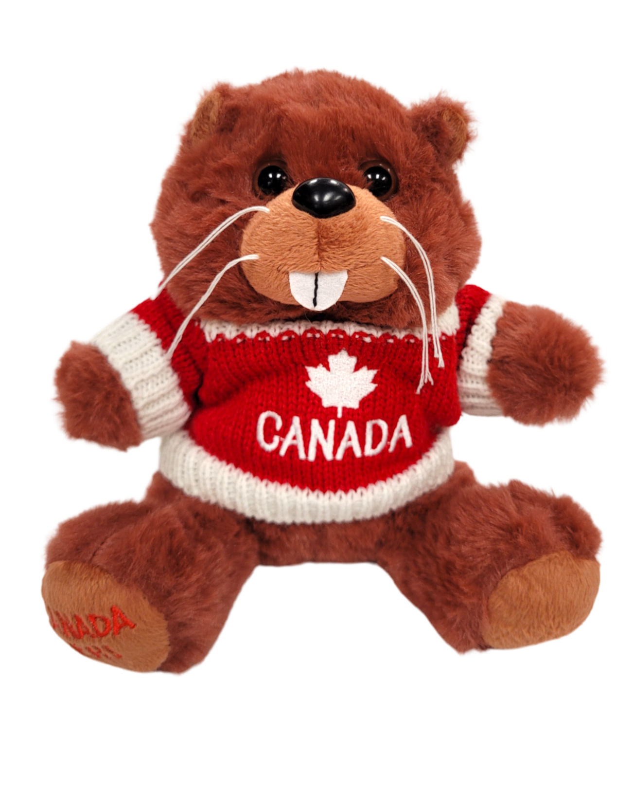 Canada 8” Furry Plush with Knitted Sweater