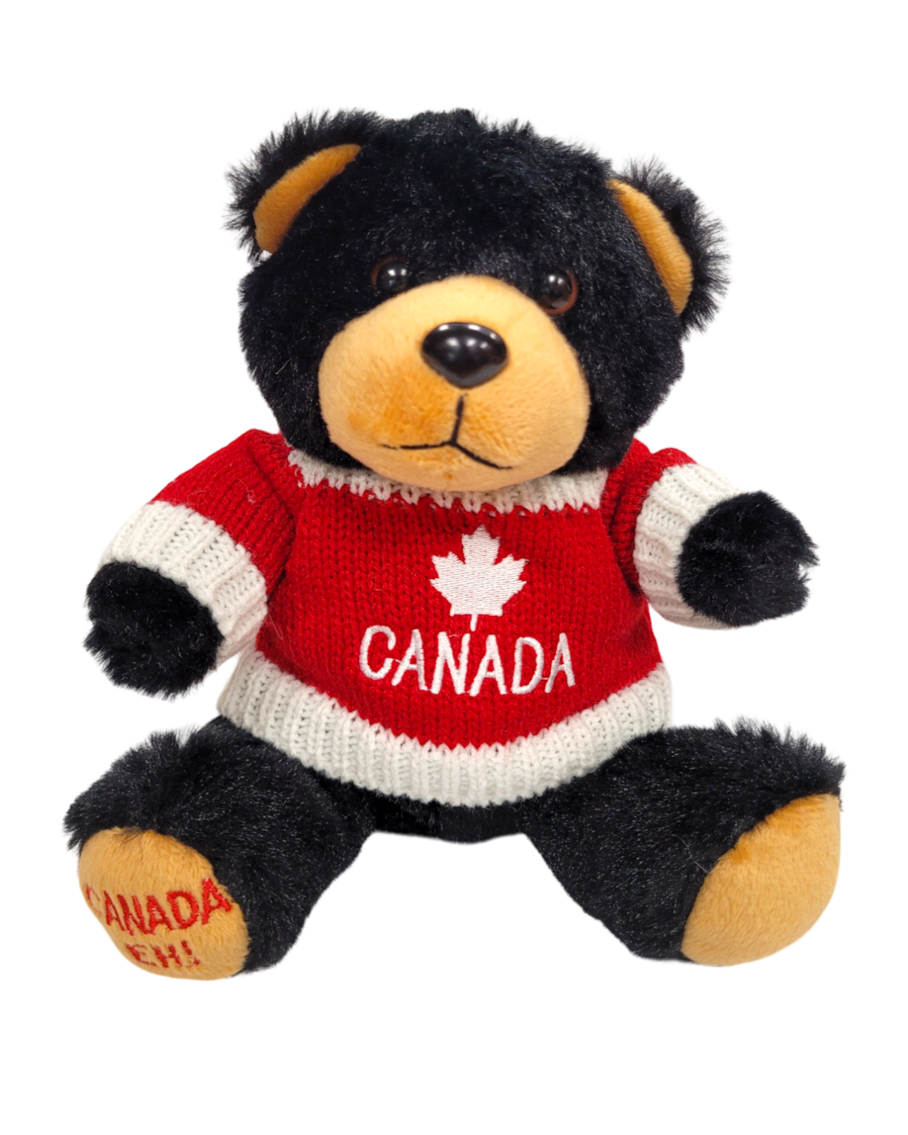 Canada 8” Furry Plush with Knitted Sweater