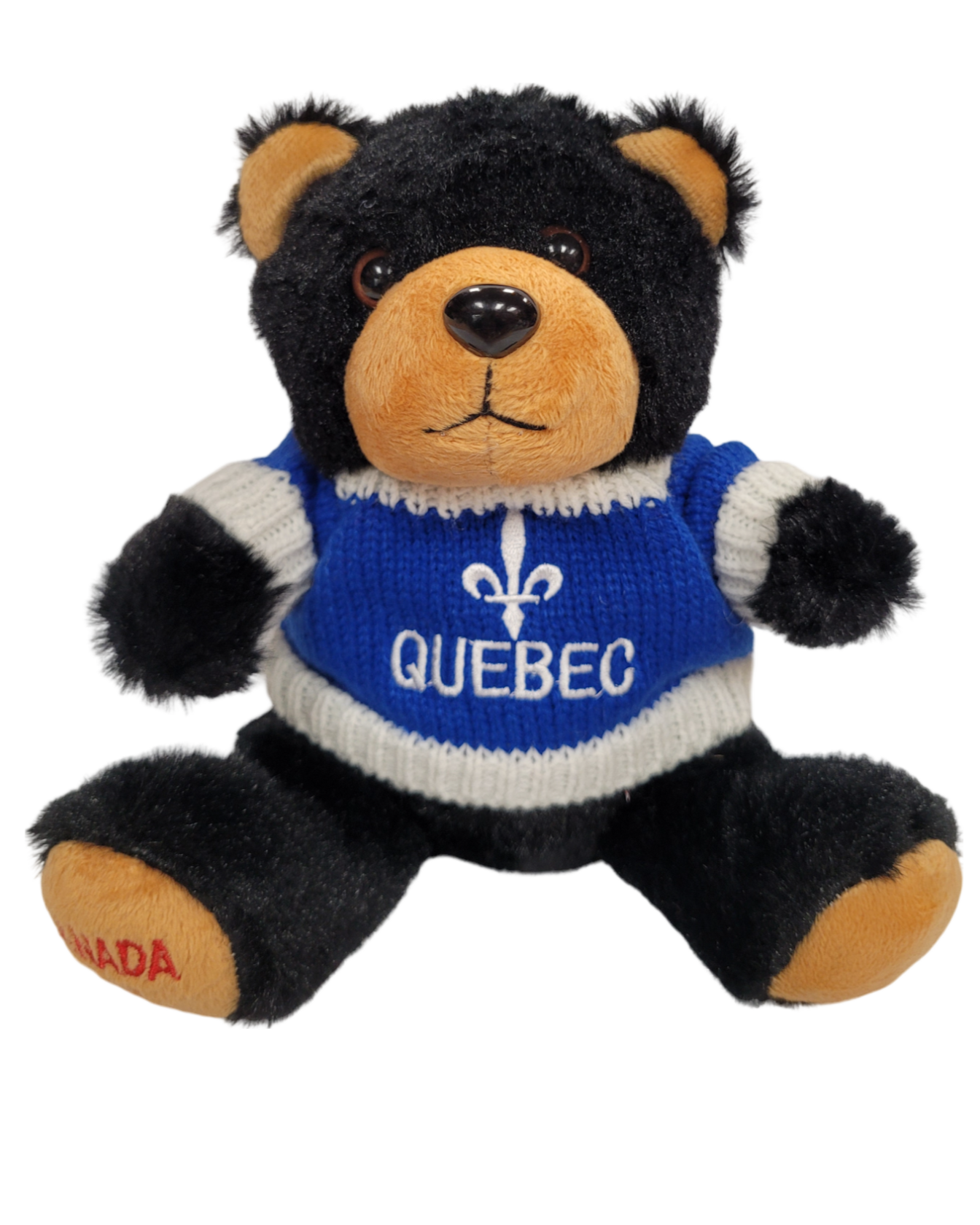 Furry Plush with Knitted Sweater Quebec