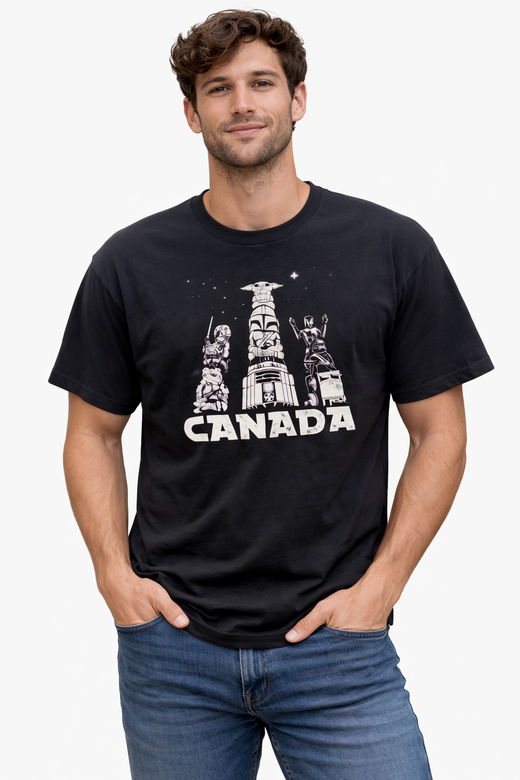 Licensed Adults T-Shirt - Raven Lunatic - Totem Pole