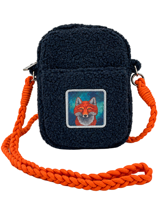 Licensed Sherpa Plush Crossbody - ARW - Tenacious Gaze, Fox