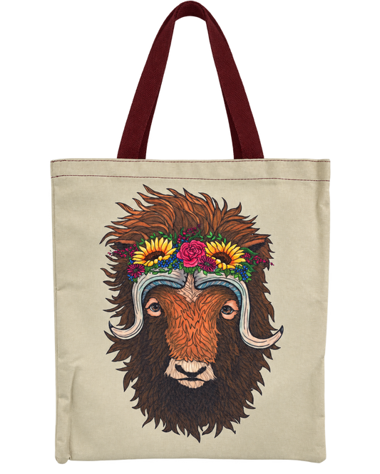 Licensed Canvas Tote Bag - ARW - Musk Ox's Hair Don't Care