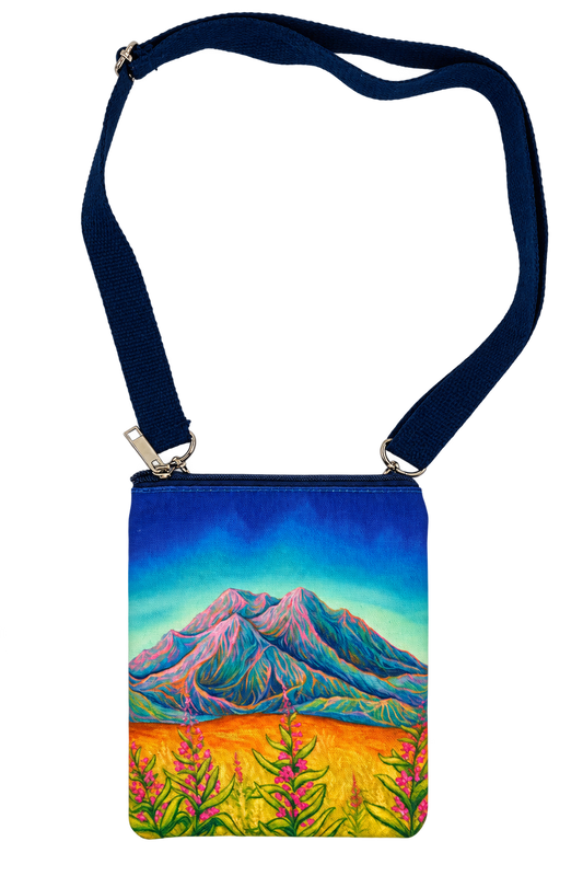 Licensed Canvas Crossbody - ARW - Sunlit Mountain Blooms