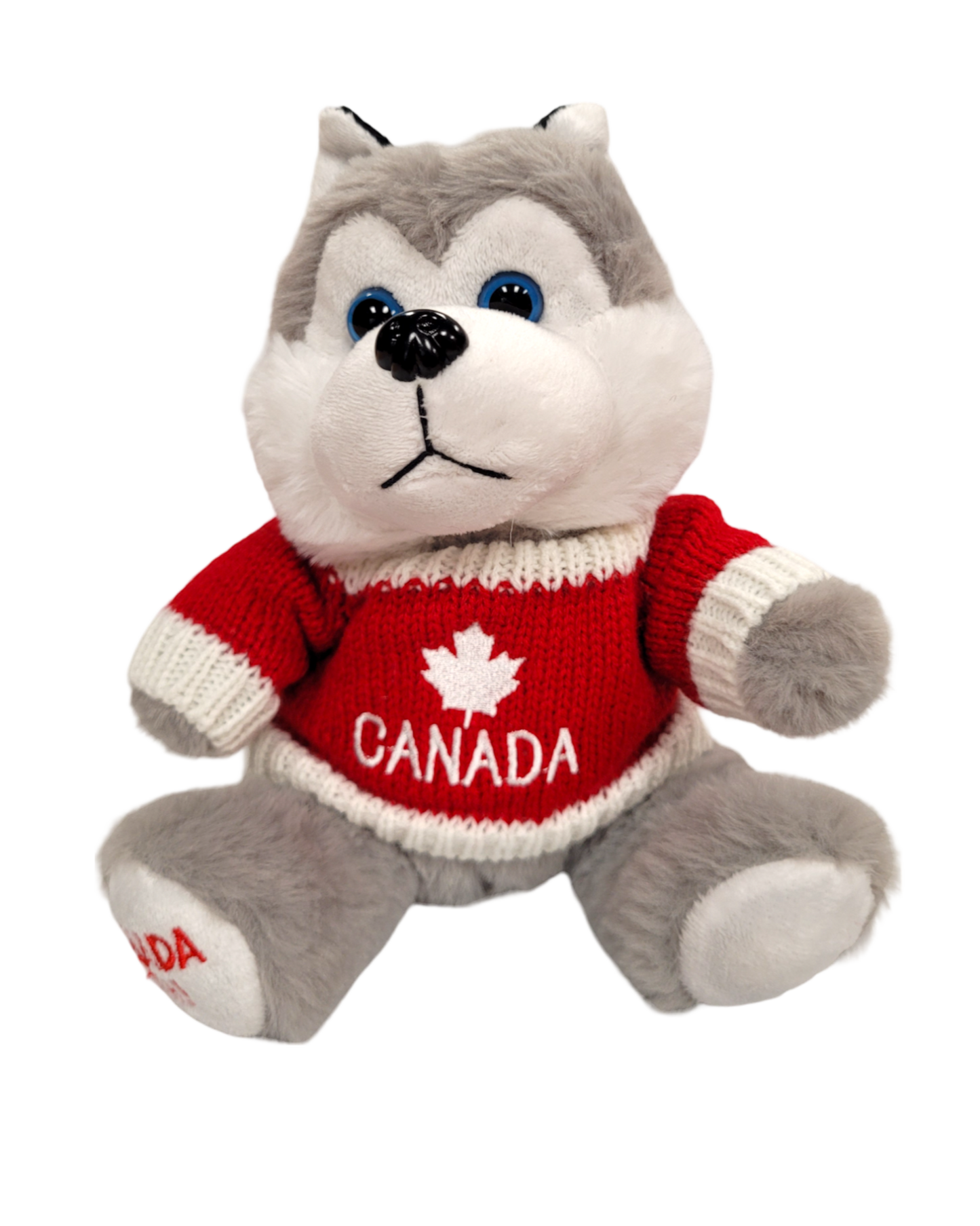 Canada 8” Furry Plush with Knitted Sweater