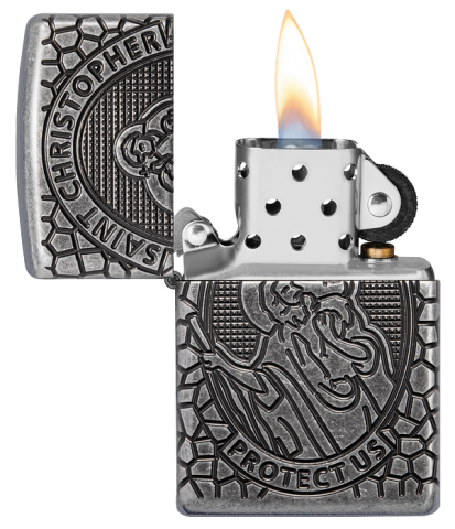 Zippo Lighter St Christopher Medal Design (49160)