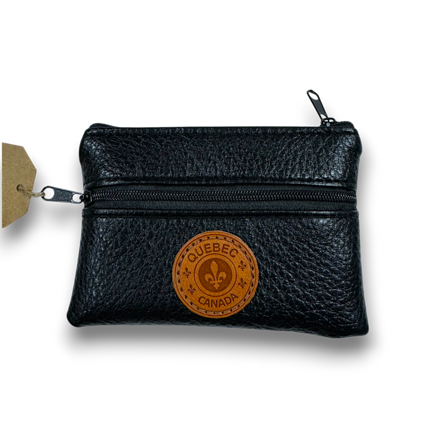 Quebec Vegan Leather Coin Purses w/Zippers Rectangle