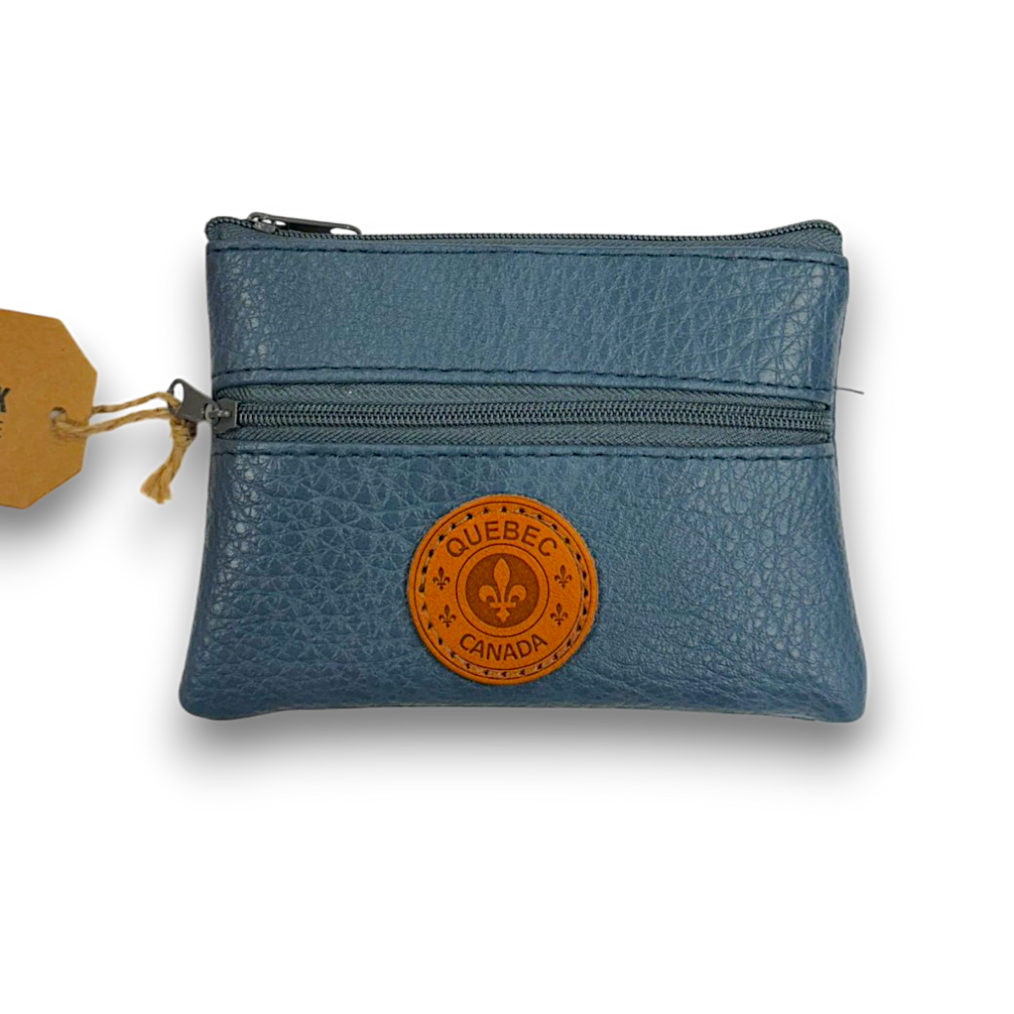 Quebec Vegan Leather Coin Purses w/Zippers Rectangle