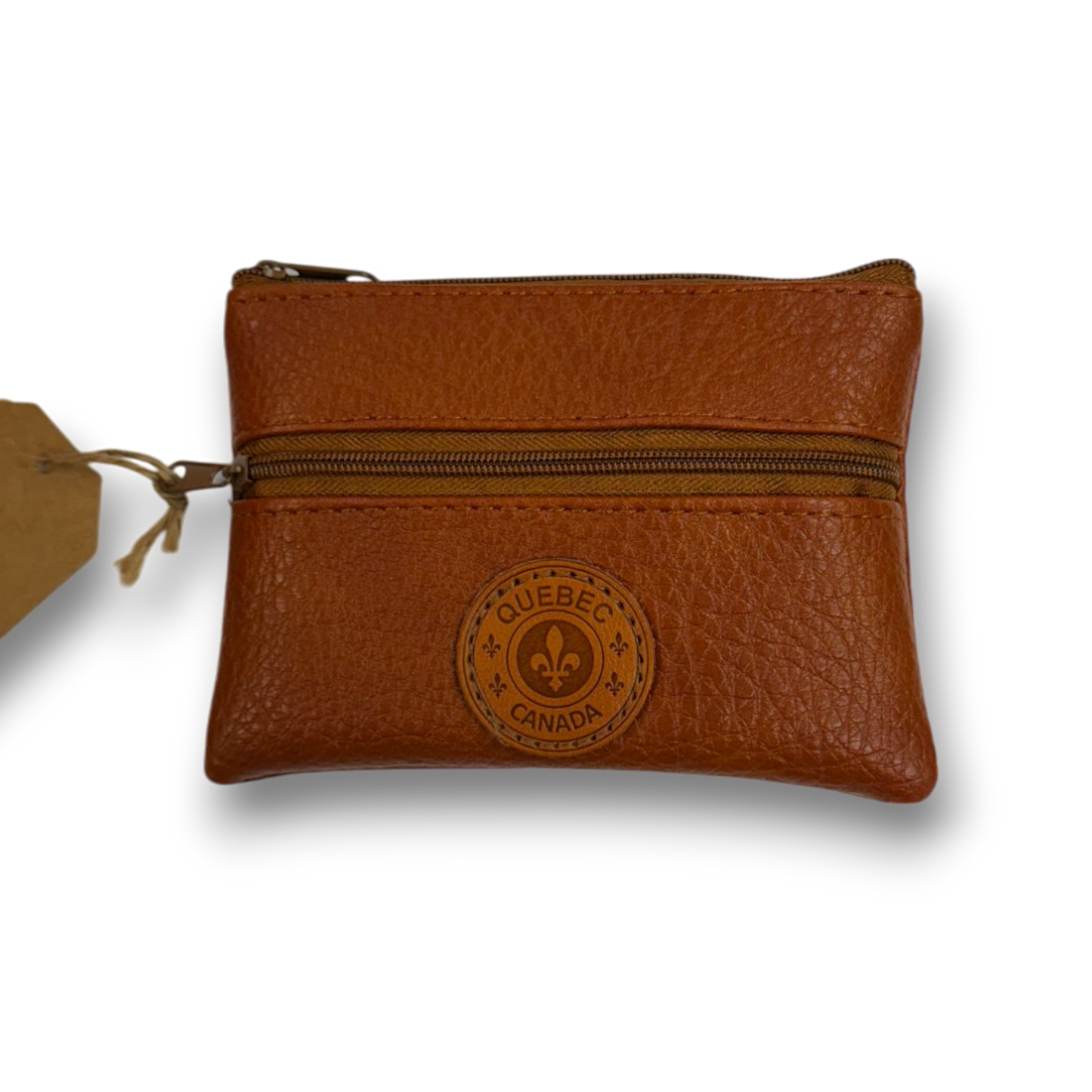 Quebec Vegan Leather Coin Purses w/Zippers Rectangle