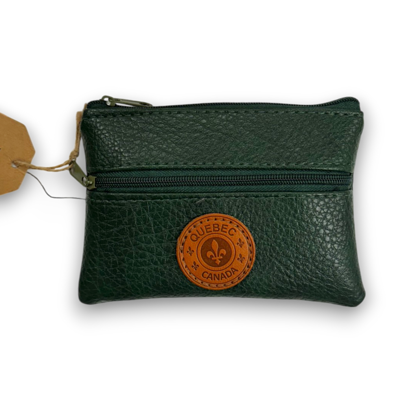 Quebec Vegan Leather Coin Purses w/Zippers Rectangle