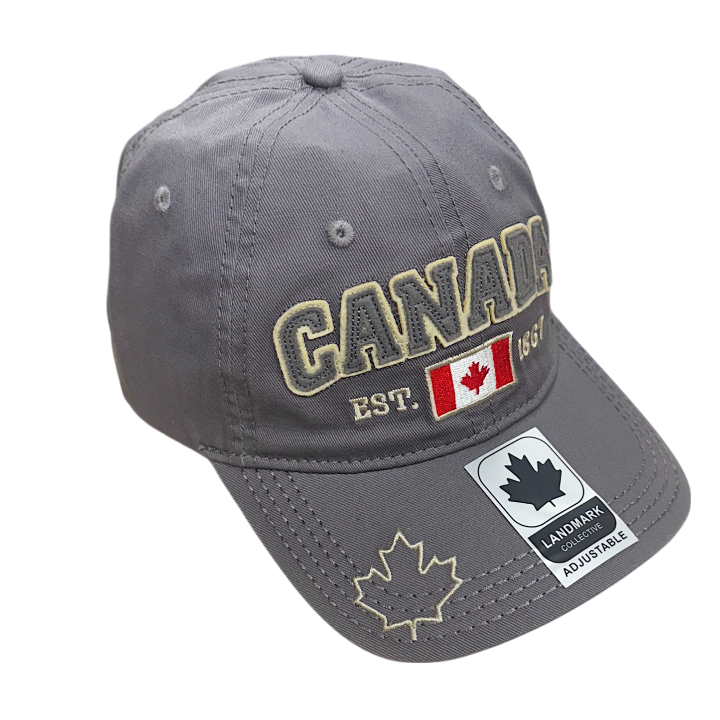 Canada Baseball Hats - Cotton w/ Applique Embroidery