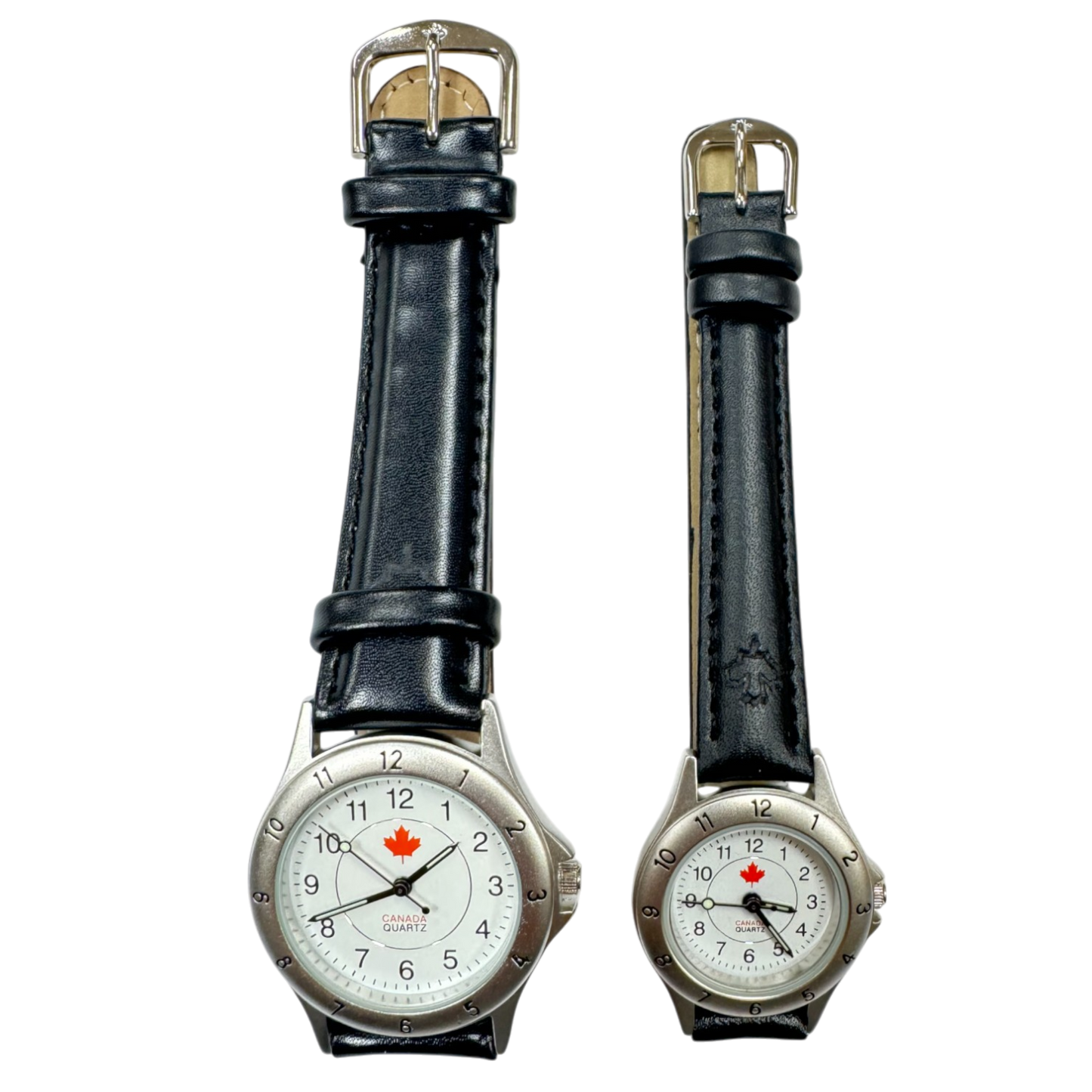 Canadian Watch with black color belt and maple leaf in the dial