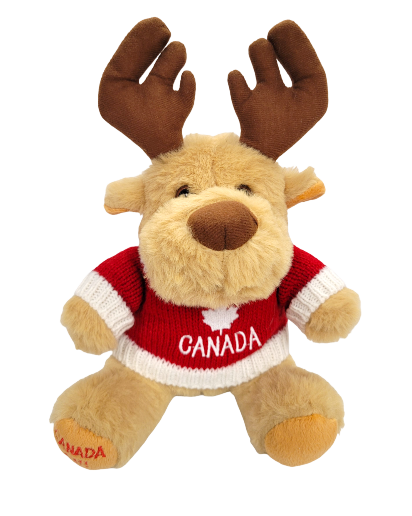 Canada 8” Furry Plush with Knitted Sweater