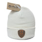 Knit Toque with Leather Patch - Quebec