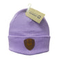 Knit Toque with Leather Patch - Quebec